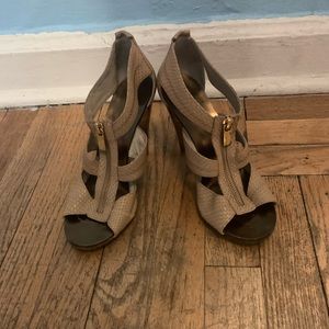 Michael Kors Leather Zipper Sandals